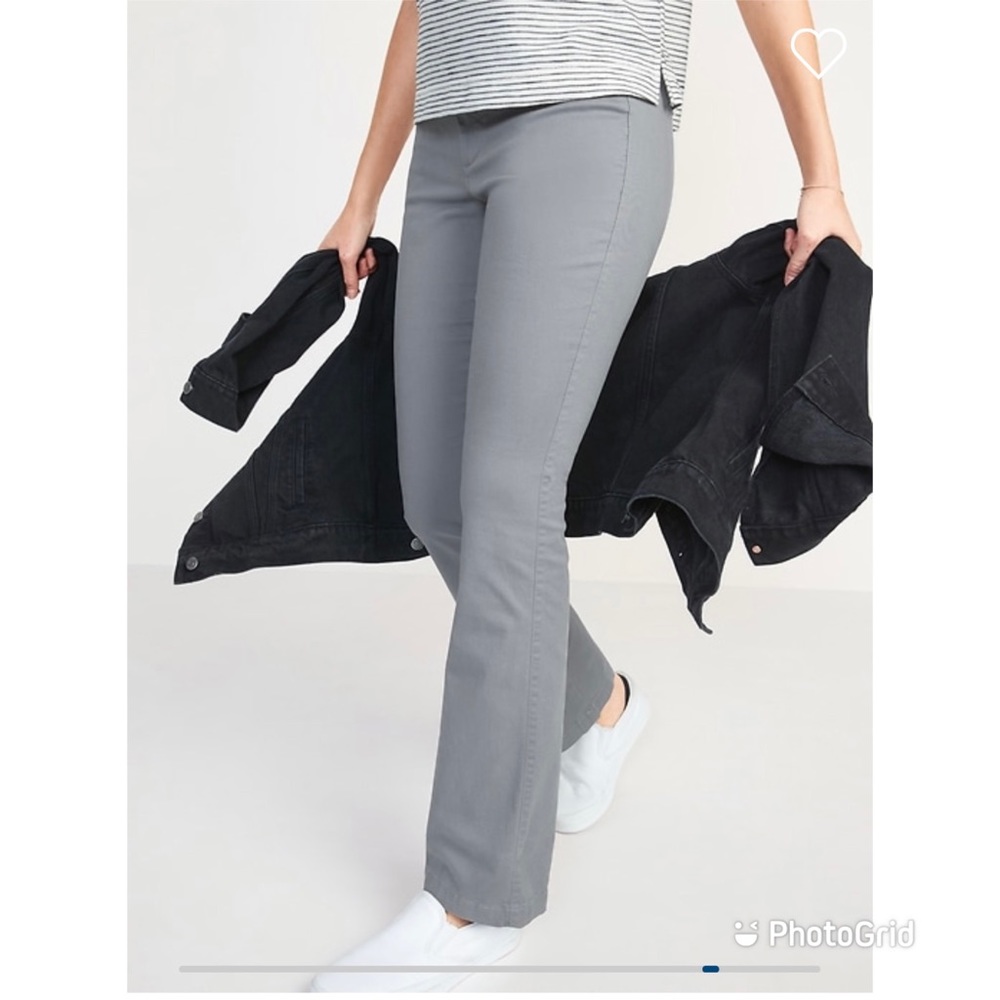 Mid-Rise Boot Cut Khakis